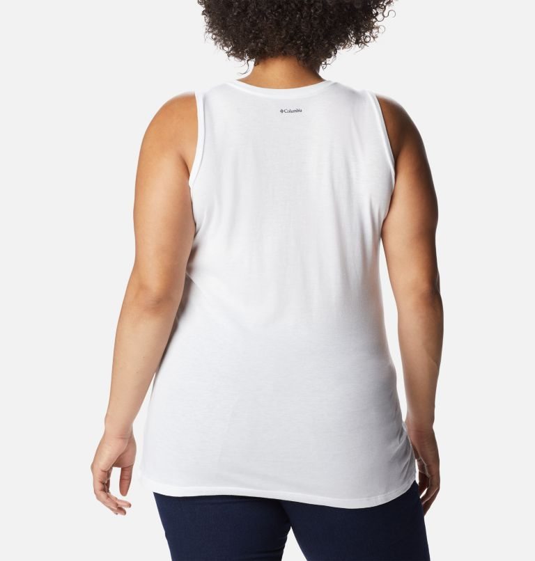 Women's Columbia Bluff Mesa Tanks White | Plus Size CA-XL086